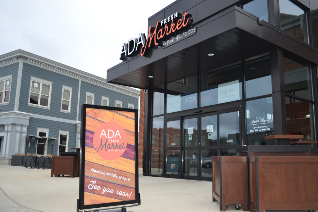 photo of the exterior of the Ada Fresh Market entrance