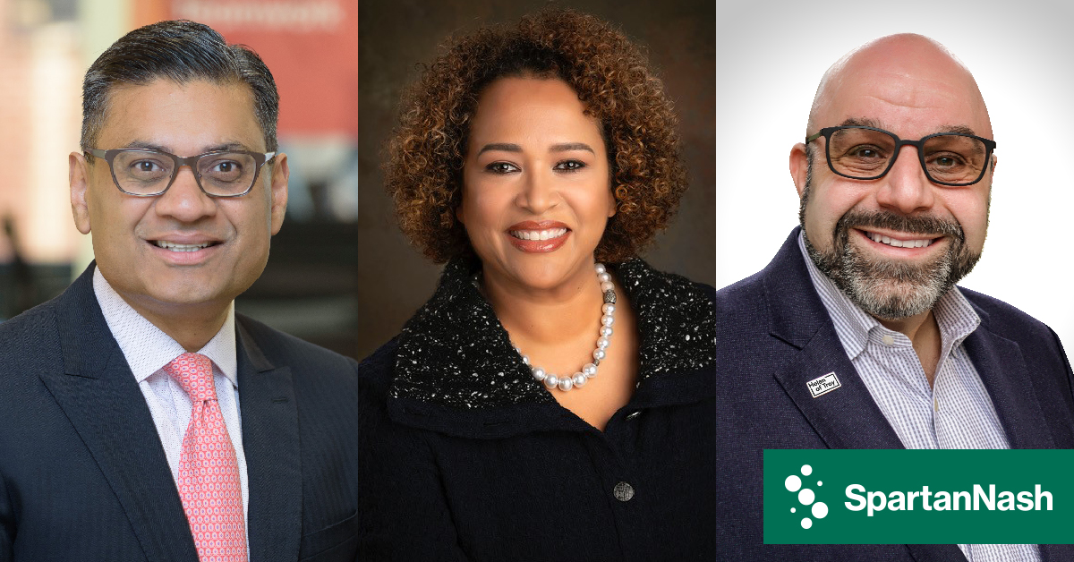 SpartanNash new Board of Directors, Jaymin Patel, Pamela Puryear, Ph.D. and Julien Mininberg